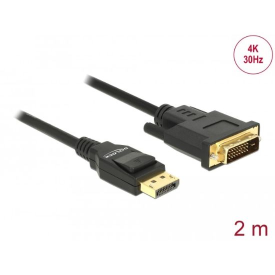 Εικόνα της καλωδιο DisplayPort 1.2 male to DVI 24+1 male 4K/30Hz 2m