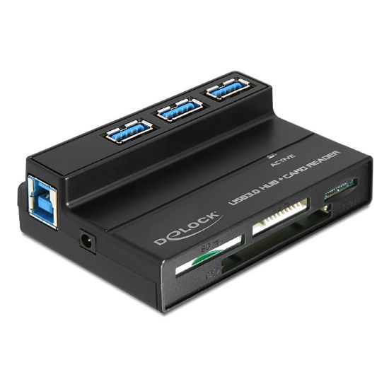 Εικόνα της CARD READER USB  ALL IN 1+ USB 3.0 HUB