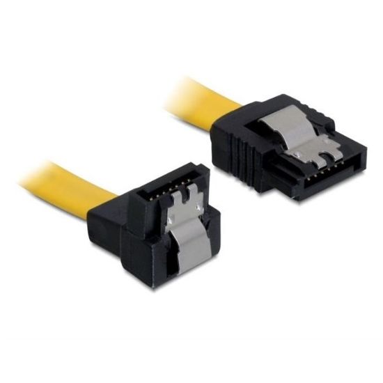 Εικόνα της SATA CABLE DATA 6.0 Gbit/s 0.5m ΓΩΝΙΑΚΟ 90" LATCH