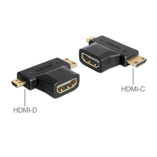 Εικόνα της ADAPTER HDMI-A fem to HDMI-C+HDMI-D male