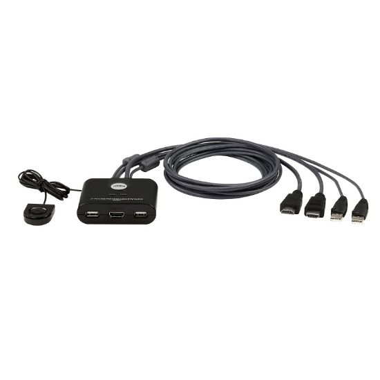 Εικόνα της KVM 2PORT HDMI/USB ΜΕ ΕΝΣΩΜ.ΚΑΛ