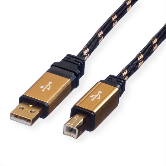 Εικόνα της USB cable type A-B V.2.0 1.8 m GOLD