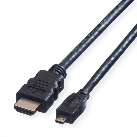 Εικόνα της καλωδιο HDMI 2m MICRO TYPE-D  GOLD PLATED (3840 x 2160 @30Hz)