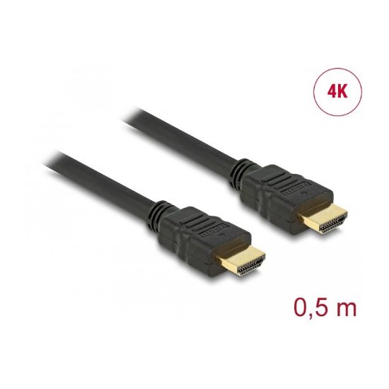 Εικόνα της καλώδιο HDMI 0.5m 4K GOLD P.  w.ETHERNET