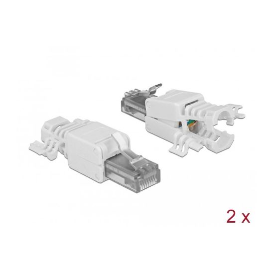 Εικόνα της ΒΥΣΜΑ UTP RJ45 Cat6a TOOLFREE 2ΤΕΜ