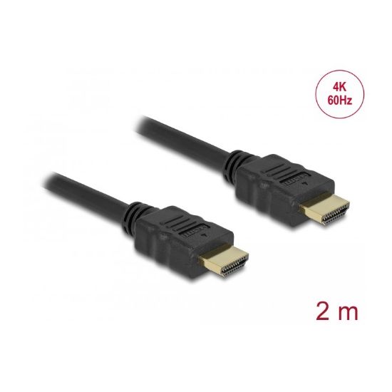 Εικόνα της καλώδιο HDMI 2m Hi speed (4096x2160@60Hz - 18Gb/s)