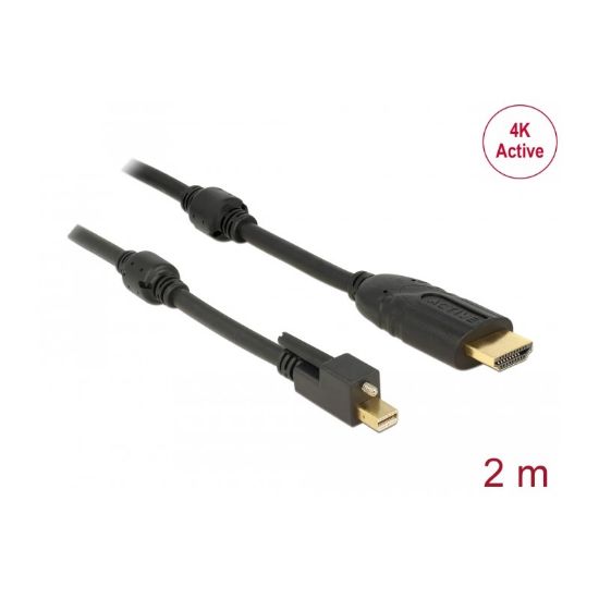 Εικόνα της ΚΑΛΩΔΙΟ MINI DISPLAY PORT M/HDMI M 2m 4K