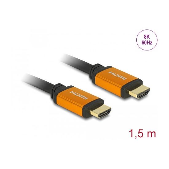 Εικόνα της καλώδιο HDMI 1.5 m High Speed 48 Gbps 8K/60 Hz GOLD