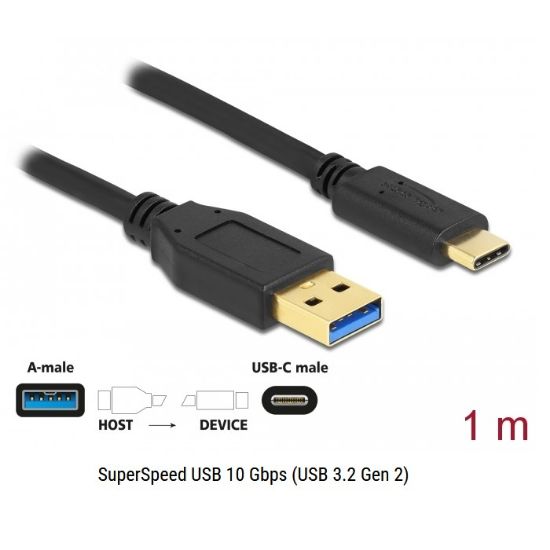 Εικόνα της USB CABLE Type-C male to USB 3.2 Gen2  type-A male 1m