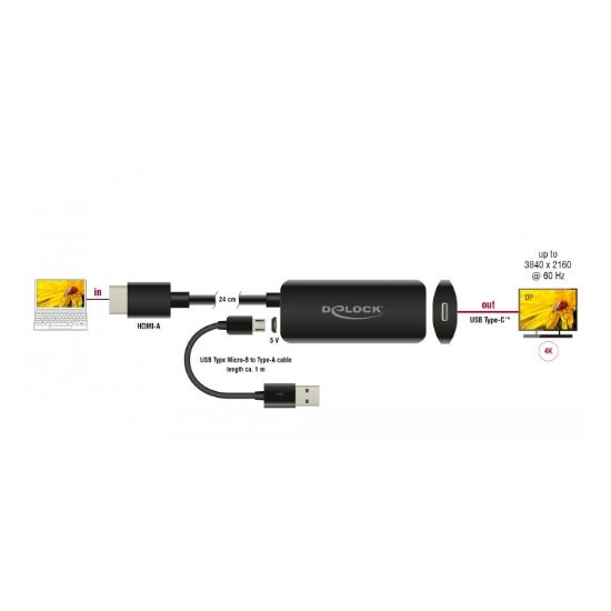 Εικόνα της ADAPTER HDMI Male to USB Type-C F (DP Alt Mode) 4K (3840x2160@60Hz)