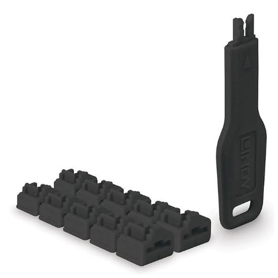 Εικόνα της Port Blocker RJ45 (1 key + 10 x blocks)  Black