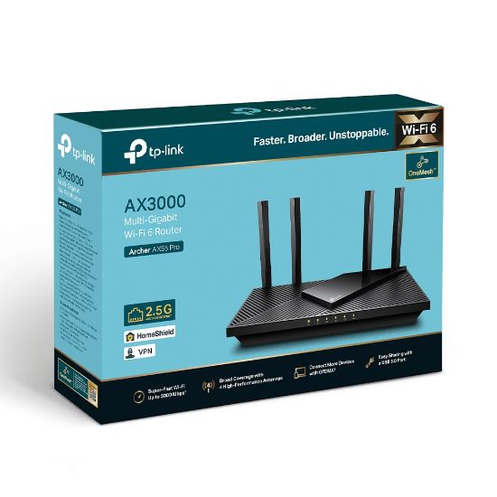 Εικόνα της ROUTER AX3000 Wi-Fi 6 DUAL BAND 4 ΚΕΡΑΙΕΣ 4Gigabit Ports+1x 2.5 Gbps