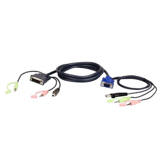 Εικόνα της USB VGA to DVI-A KVM Cable with Audio (For KE6940AT) 1.8m