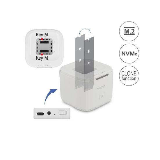 Εικόνα της Docking Station for 2 x M.2 NVMe PCIe SSD with Clone function